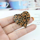 10Pcs Acrylic Love Heart Charm Pendant for DIY Jewelry Making
