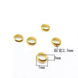 50Pcs 304 Stainless Steel Flat Round Spacer Beads for DIY Jewelry Making