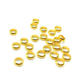 50Pcs 304 Stainless Steel Flat Round Spacer Beads for DIY Jewelry Making