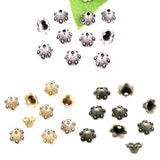 50pcs Tibetan Silver/Gold/Bronze Flowers Bead Caps Jewelry Making