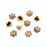 50pcs Tibetan Silver/Gold/Bronze Flowers Bead Caps Jewelry Making