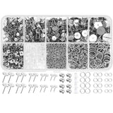 Hypoallergenic Earring Making Kit 1650pcs Stainless Steel Posts & Backs
