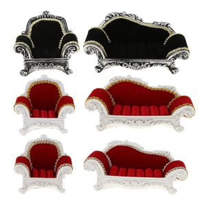 Velvet Resin Sofa Shape Jewelry Organizer