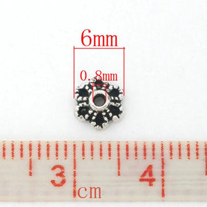 Flower Beads Caps Antique Silver for DIY Jewelry Making, 300PCs