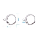 100Pcs Stainless Steel Leverback Earring Clasp Hooks