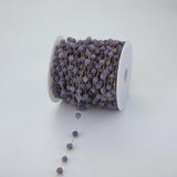 1m Stainless Steel 6.5mm Round Bead 18K Bulk Chain for Bracelet Necklace DIY