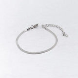 Stainless Steel Snake Chain Bracelet with Extension Chain