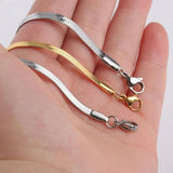 Stainless Steel Snake Chain Bracelet with Extension Chain