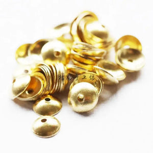 100 Pcs Raw Brass Bead Caps 6mm