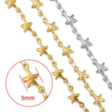 2M Stainless Steel Star Chains for Jewelry Making DIY Supplies