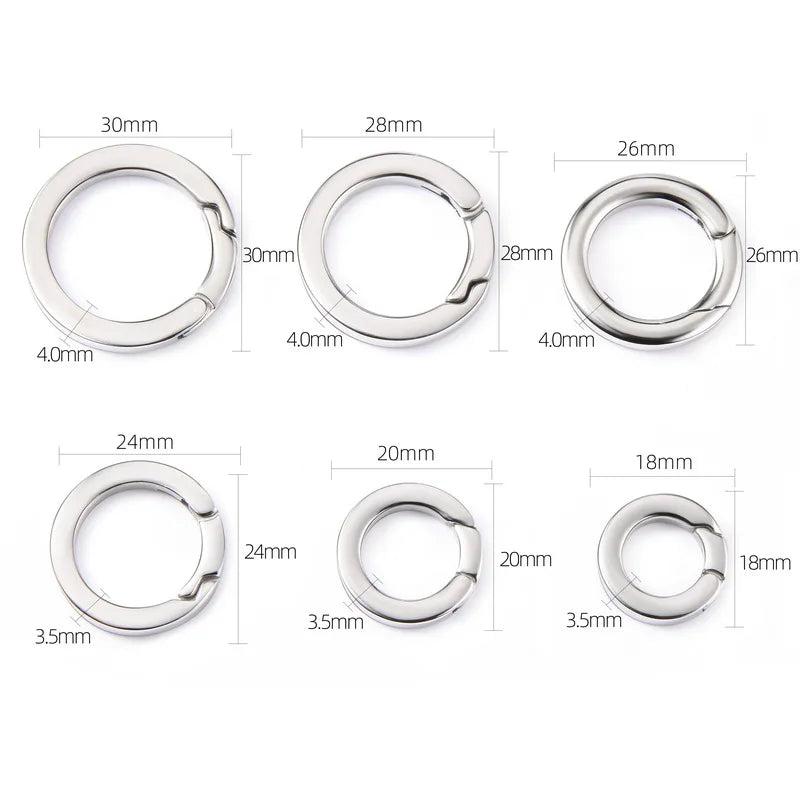 Stainless Steel Keyring Spring Clasps for Keychain Polishing