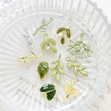 10 Pc Alloy Leaf Pendant for DIY Jewelry Making