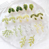 10 Pc Alloy Leaf Pendant for DIY Jewelry Making