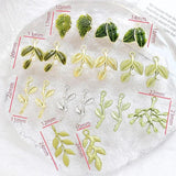 10 Pc Alloy Leaf Pendant for DIY Jewelry Making