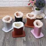 PU Leather Eyeglass Holders Sunglass Stand Soft Plush Lining