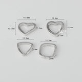 925 Silver Heart Triangle Square Spring Clasp&Hooks for DIY Fine Jewelry
