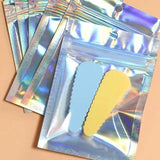 100 pc Holographic Laser Rainbow Self-Sealing Candy Bag with Window