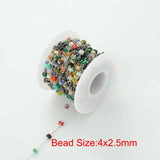 316L Stainless Steel 4x2.5mm Tube Bead Cable Chain 18K  DIY Jewelry Findings