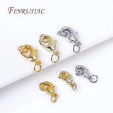 10Pcs Lobster Clasps with 2 Rings for Jewelry Making
