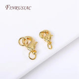 10Pcs Lobster Clasps with 2 Rings for Jewelry Making