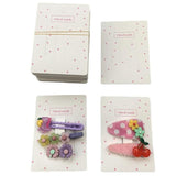 50pcs 7.5x10.5cm Hair Clips Display Cards for DIY Hair Jewelry