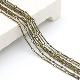 3m Antique Bronze Stick Ring Copper Metal Chain for Jewelry Findings