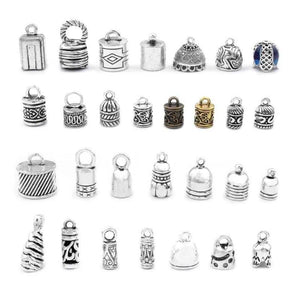 10pcs Silver Metal End Bead Caps Tassel Cap Crimp End Bracelet Jewelry