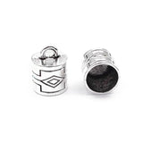 10pcs Silver Metal End Bead Caps Tassel Cap Crimp End Bracelet Jewelry