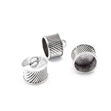 10pcs Silver Metal End Bead Caps Tassel Cap Crimp End Bracelet Jewelry
