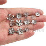 100pcs Stainless Steel Beads Caps For Jewelry Making DIY Beading Supplies
