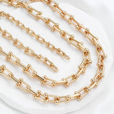 1 Meter 14K Gold-filled Chunky U Link Chains DIY Jewelry Making