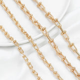 1 Meter 14K Gold-filled Chunky U Link Chains DIY Jewelry Making