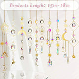 Crystal Prism Rainbow Light Catcher Wind Chime Moon Star Pendant
