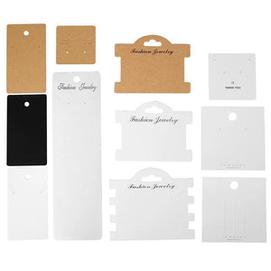 50pcs/lot Necklace Earring Cards Cardboard Organizers for Jewelry Packaging
