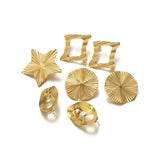 6Pcs Stainless Steel Irregular Earrings Posts for DIY Ear Jewelry Making