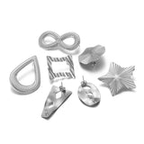 6Pcs Stainless Steel Irregular Earrings Posts for DIY Ear Jewelry Making