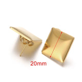 10Pcs Stainless Steel Earring Studs Base with Ear Plug for DIY Jewelry