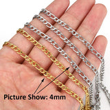 Stainless Steel Chains for Jewelry Making 2.5mm 4mm 5mm
