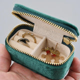 Mini Velvet Ring Box Wedding Earrings Rings Storage Travel Jewelry Organizer