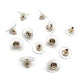 100pcs Stainless Steel Bullet Earring Back Rubber Back DIY Jewelry Making