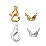 640Pcs Lobster Clasp Jump Ring Spacer Beads Chain Kit