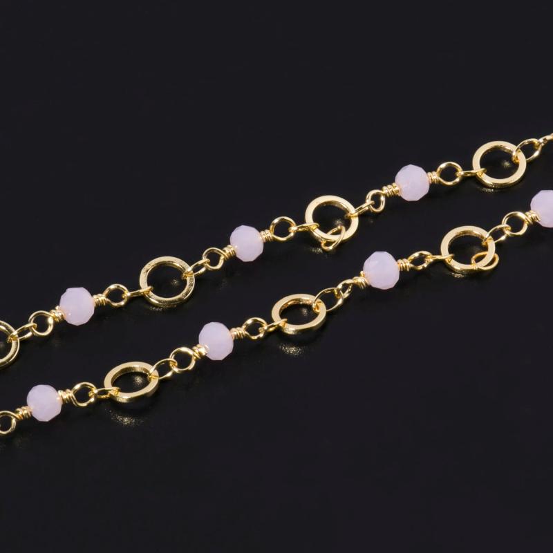 Stainless Steel Chain Crystal Beads Jewelry Making DIY