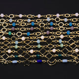 Stainless Steel Chain Crystal Beads Jewelry Making DIY
