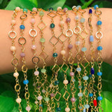 Stainless Steel Chain Crystal Beads Jewelry Making DIY