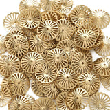 20Pcs Raw Brass Hollow Flower Bead Cap 14mm Jewelry Making Accessories
