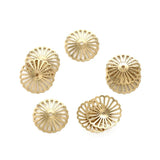 20Pcs Raw Brass Hollow Flower Bead Cap 14mm Jewelry Making Accessories