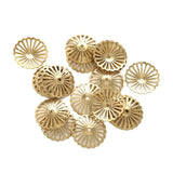 20Pcs Raw Brass Hollow Flower Bead Cap 14mm Jewelry Making Accessories