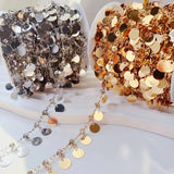 2M 1M Crystal Beads Charms Chains Glass Copper Chain for Necklace Bracelet