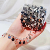 2M 1M Crystal Beads Charms Chains Glass Copper Chain for Necklace Bracelet