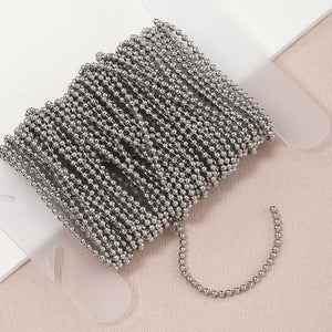 5M 2M Stainless Steel Ball Bead Chain for DIY Jewelry Making